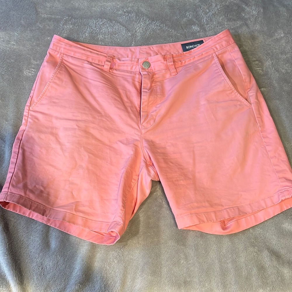 Bonobos 7-inch Stretch Washed Chino Shorts In Pink - 34” waist